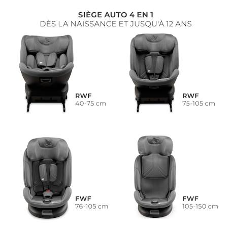 Siege auto xpedition 3 i size pratique confortable Beige+Gris+Noir+Vert 9 - vertbaudet enfant 