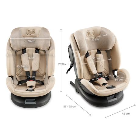 Siege auto xpedition 3 i size pratique confortable Beige+Gris+Noir+Vert 6 - vertbaudet enfant 