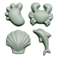 Jouet-Set de 4 moules de plage en silicone souple
