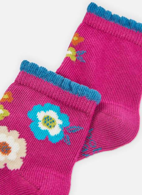 Lot chaussettes à imprimé fleuri Bleu 3 - vertbaudet enfant 