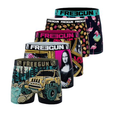 Pack surprise de 5 boxers microfibre Multi-couleurs 2 - vertbaudet enfant 