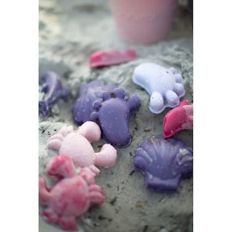 Set de 4 moules de plage en silicone souple Cherry red+Coral+Dark moss green+Dark purple+Light dusty purple+Midnight blue+Mint+Mustard+Petrol blue+Rust+Sage green 11 - vertbaudet enfant 