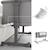 Lit Cododo Kinderkraft NESTEE GROW 2 3 en 1 avec 5 Niveaux de Hauteur, Matelas Extensible, Roulettes et Pliage Facile Gris foncé 4 - vertbaudet enfant 