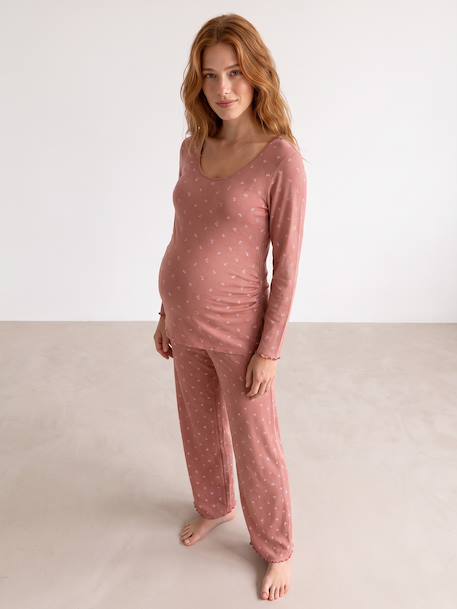 Pyjama grossesse 2 pièces bois de rose 2 - vertbaudet enfant 