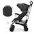 Poussette Kinderkraft SIESTA 2 pliage canne jusqu’à 22 kg, légère 7,9 kg, repose-pieds réglable, capote ventilée Gris+Noir 8 - vertbaudet enfant 