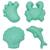 Set de 4 moules de plage en silicone souple Cherry red+Coral+Dark moss green+Dark purple+Light dusty purple+Midnight blue+Mint+Mustard+Petrol blue+Rust+Sage green 21 - vertbaudet enfant 