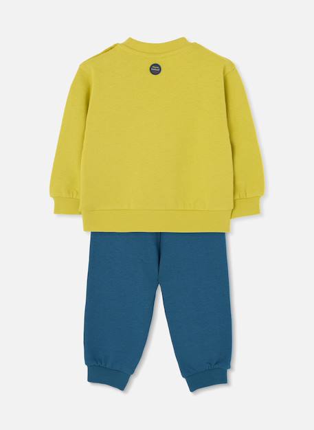 Ensemble garçon molleton imprimé léopard Vert 3 - vertbaudet enfant 