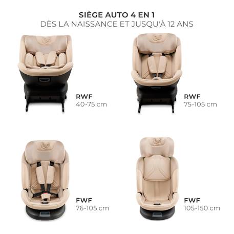 Siege auto xpedition 3 i size pratique confortable Beige+Gris+Noir+Vert 3 - vertbaudet enfant 