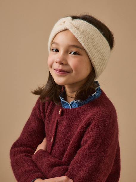 Fille-Headband fille en maille perlée