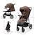 Poussette TRIG 3 TR avec plateau click & fold, assise allongée 91,5 cm, roues pivotantes 360°, capote déperlante Beige+Gris+Marron+Noir 18 - vertbaudet enfant 