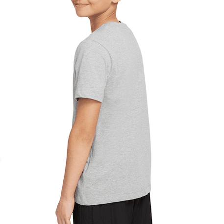 T-shirt à manches courtes en coton Blanc+Gris 6 - vertbaudet enfant 