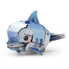 Jouet-Jeux éducatifs-Puzzles-Puzzle 3d construction&son animaux marins - dauphin