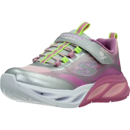 Chaussures de sport lumineuses s-lights cosmic glow – enfant junior Argent smlt+Argenté+Bleu turquoise+Rosa 4 - vertbaudet enfant 