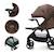 Poussette TRIG 3 TR avec plateau click & fold, assise allongée 91,5 cm, roues pivotantes 360°, capote déperlante Beige+Gris+Marron+Noir 14 - vertbaudet enfant 