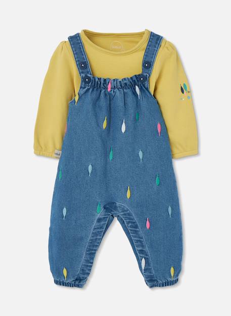 Ensemble bébé imprimé feuilles Bleu 3 - vertbaudet enfant 