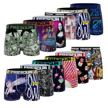 Pack surprise de 12 boxers microfibre Multi-couleurs 2 - vertbaudet enfant 