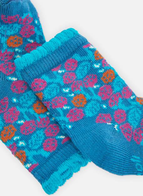 Lot chaussettes à imprimé fleuri Bleu 4 - vertbaudet enfant 