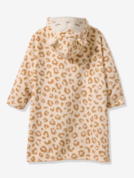 Poncho plaid polaire fille écru 2 - vertbaudet enfant 