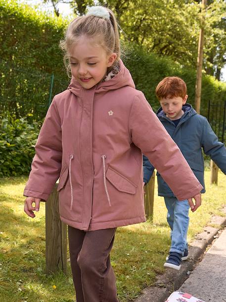 Parka 3 en 1 fille amovible blush+marine 1 - vertbaudet enfant 