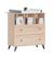 Chambre bébé duo: lit bébé 60x120 et commode à langer 2 tiroirs décor bois chêne - come Marron/gris 4 - vertbaudet enfant 