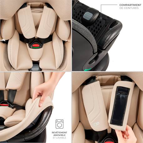 Siege auto xpedition 3 i size pratique confortable Beige+Gris+Noir+Vert 17 - vertbaudet enfant 