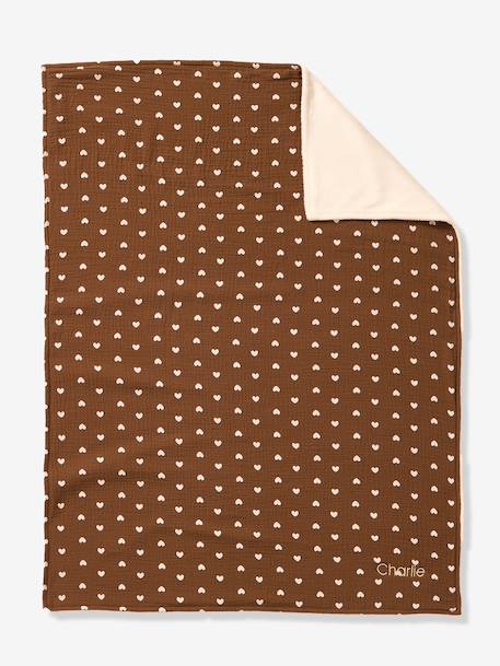 Couverture en gaze de coton et sherpa chocolat 2 - vertbaudet enfant 