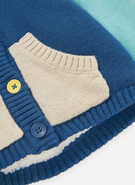 Veste bébé garçon maille à capuche Bleu 4 - vertbaudet enfant 