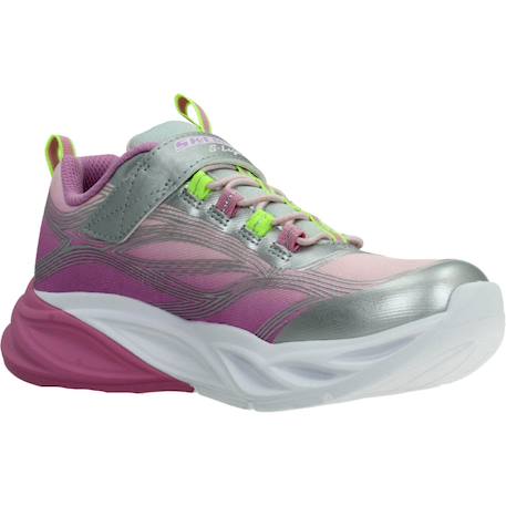 Chaussures de sport lumineuses s-lights cosmic glow – enfant junior Argent smlt+Argenté+Bleu turquoise+Rosa 5 - vertbaudet enfant 