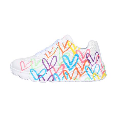 Baskets basses à lacets Blanc mukti neon 2 - vertbaudet enfant 