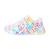 Baskets basses à lacets Blanc mukti neon 2 - vertbaudet enfant 
