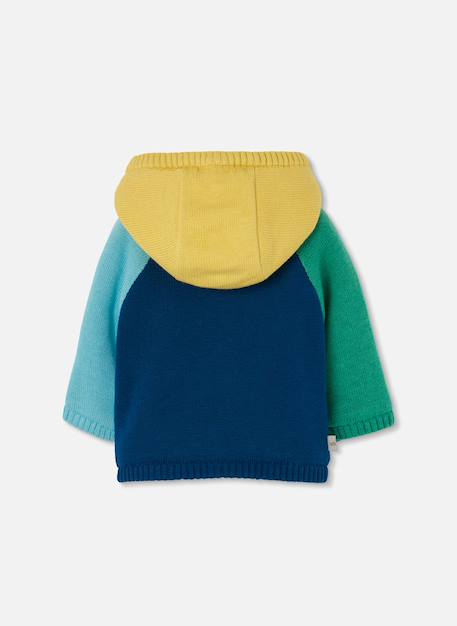 Veste bébé garçon maille à capuche Bleu 2 - vertbaudet enfant 