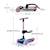 Trottinette Kinderkraft RAKET UP 2 en 1 avec Siège Réglable, Roues RGB et LED, Guidon Ajustable et Pliage Compact Beige+Black+Blue+Pink 24 - vertbaudet enfant 