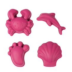 Jouet-Set de 4 moules de plage en silicone souple