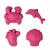 Set de 4 moules de plage en silicone souple Cherry red+Coral+Dark moss green+Dark purple+Light dusty purple+Midnight blue+Mint+Mustard+Petrol blue+Rust+Sage green 1 - vertbaudet enfant 