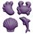Set de 4 moules de plage en silicone souple Cherry red+Coral+Dark moss green+Dark purple+Light dusty purple+Midnight blue+Mint+Mustard+Petrol blue+Rust+Sage green 9 - vertbaudet enfant 