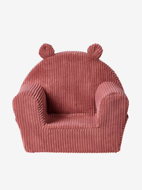 Fauteuil en velours ourson rose 3 - vertbaudet enfant 