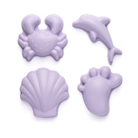 Set de 4 moules de plage en silicone souple Cherry red+Coral+Dark moss green+Dark purple+Light dusty purple+Midnight blue+Mint+Mustard+Petrol blue+Rust+Sage green 13 - vertbaudet enfant 