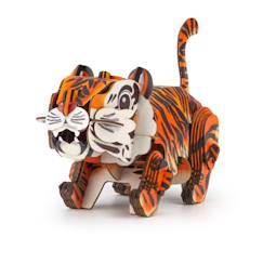 Jouet-Jeux éducatifs-Puzzle 3d construction&son animaux sauvages - tigre