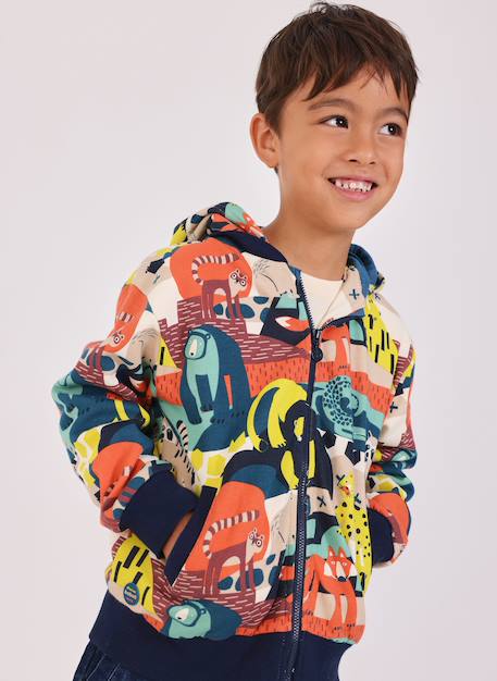 Garçon-Manteau-Veste-Veste garçon molleton imprimé animaux