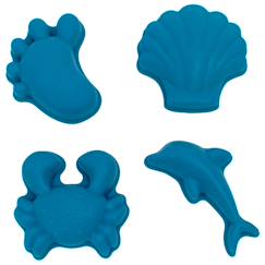 Jouet-Set de 4 moules de plage en silicone souple