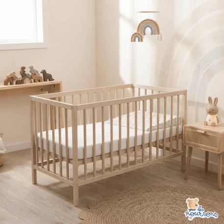 Pack matelas bébé 60x120 cm + plan incliné coton sweety - confort souple et position idéale Bleu+Rose 10 - vertbaudet enfant 