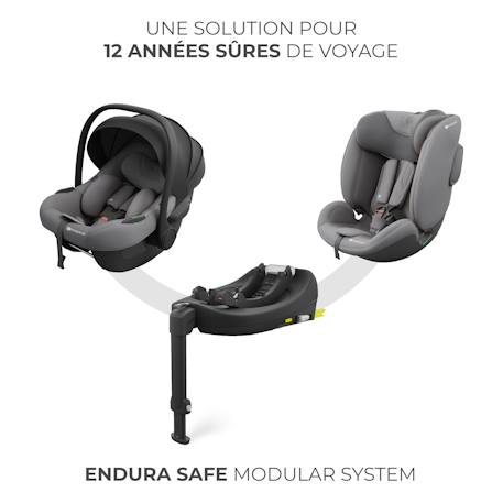 Siège Auto Bébé Kinderkraft I-LITE avec Base ENDURA SAFE FX, Rotation 90°, ISOFIX, AIR FLOW et Harnais 5 Points Beige+Gris+Noir 9 - vertbaudet enfant 