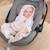 Couverture enveloppante en coton bio motif pois en relief frosty almond Beige amande 4 - vertbaudet enfant 
