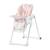 Chaise Haute Pliable YUMMY avec Dossier Réglable 3 Positions, Hauteur Réglable et Harnais 5 Points Gris+Multicolore+Rose 13 - vertbaudet enfant 