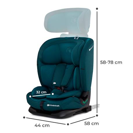 Siège auto Kinderkraft ONETO3 I-SIZE 76-150 cm dossier inclinable 5 positions + organisateur voiture Bordeaux+Gris+Noir+Vert 24 - vertbaudet enfant 