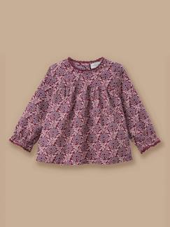 Bébé-Chemise, blouse-Blouse imprimée col dentelle bébé