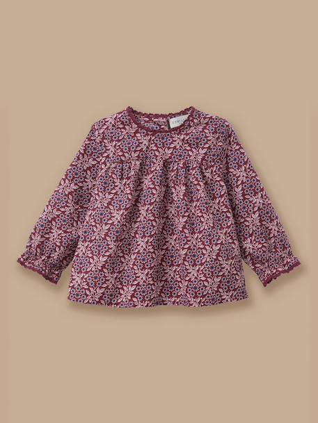 Blouse imprimée col dentelle bébé Imprimé  ophelia 1 - vertbaudet enfant 