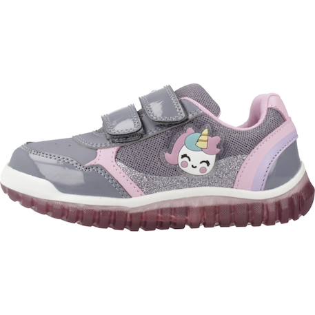 Baskets à scratchs fille licorne b lightyloo Gris 2 - vertbaudet enfant 