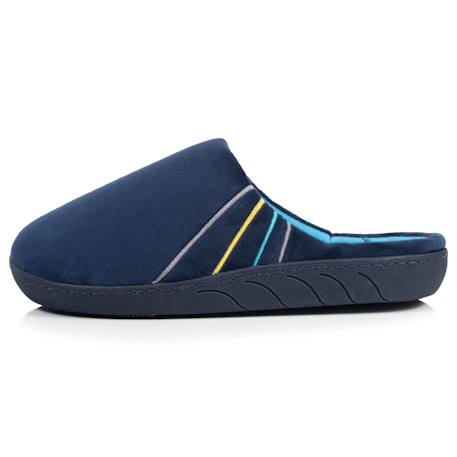 Chaussons mules microvelours marine semelle ergonomique, mousse à mémoire de forme Marine 3 - vertbaudet enfant 