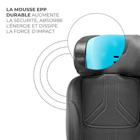 Siège Auto Kinderkraft XRIDER 2 i-Size avec Rotation 360°, ISOFIX, SPS+, H-GUARD+, EASY GROW + organisateur voiture Gris+Noir+Vert 5 - vertbaudet enfant 